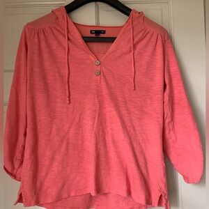GAP Coral Button-Up Blouse